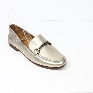 Patricia Nash Loafers NEW sz 8 Gold Leather Shoes Women Fia